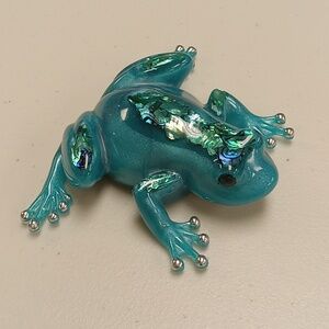 Handcrafted resin frog